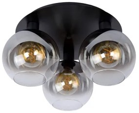 Plafonieră Lucide 74114/03/30 MARIUS 3xE27/40W/230V negru