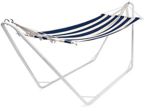 Deuba Hamac cu cadru metalic 200 x 80 cm - crem/albastru