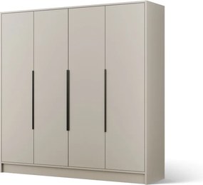 Dulap Palladio cu uși batante – 4 uși – 200x51x200 cm – Cașmir – Varianta 1