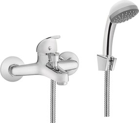 Baterie cada - dus Invena Perea crom lucios cu set de dus