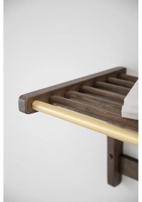 Cuier de perete maro închis din lemn masiv de stejar Inverness - Rowico