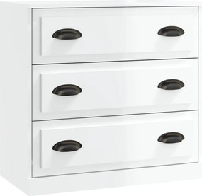 vidaXL Servantă, alb extralucios, 70x35,5x67,5 cm, lemn prelucrat