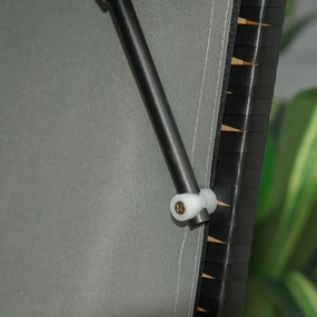 Outsunny Șezlong plajă 2 persoane, cu perne și suport picioare, rezistent la vreme, gri deschis | Aosom Romania