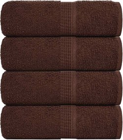 vidaXL Prosoape de oaspeți, FROGN, 4 buc., maro, 30x50 cm, 360 g/m²