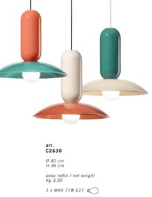 Pendul ceramic design italian realizat manual PAU