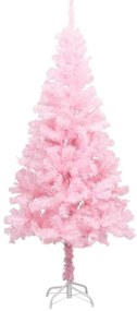 vidaXL Pom de crăciun artificial cu suport, roz, 150 cm, pvc