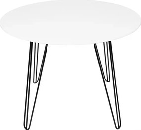 OFERTA Masa rotunda de dining HARRY 100x100, alb II. calitate