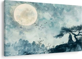 Tablou - Pictură cu lună plină (90x60 cm)
