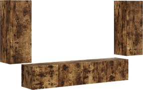vidaXL Set Dulap pentru Televizor Montat pe Perete 4 pcs Lemn compozit