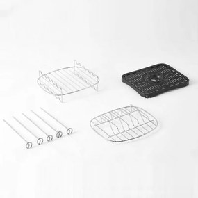 Friteuza cu aer cald Cosori Dual Basket CAF-R901-AEU, 1750 W, 8.5 L, 8 programe, Timer, Ecran tactil, Negru