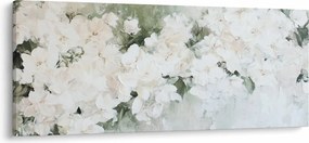 Tablou - Abstracție de Flori Albe (120x50 cm)