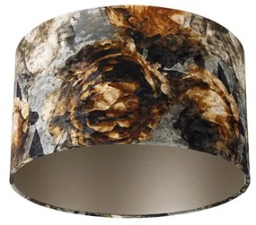 Abajur din catifea cu design floral 35/35/20