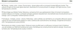 Aplica LED de perete design modern Lunare alama