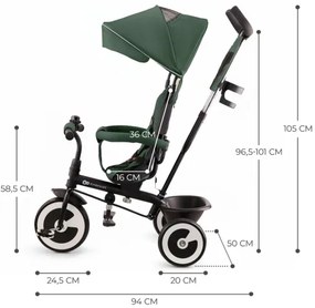 Tricicletă pentru copii KINDERKRAFT ASTON Mystic green