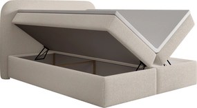 Pat continental cu spațiu de depozitare Eleris 160x200 - bouclé bej Quelle 03