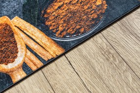 ANDRE 2811 covor lavabil linguri, bucatarie, anti-alunecare - gri / bej