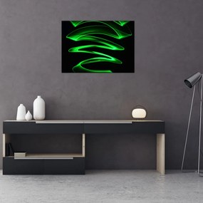 Tablou - valuri neon (70x50 cm), în 40 de alte dimensiuni noi