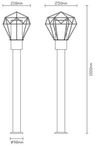 Lampă de exterior Globo 31357 HORACE 1xE27/15W/230V IP44