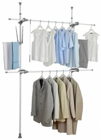 Suport pentru haine Herkules Twin, Wenko, 116 x 165 cm, extensibil, inox/polipropilena