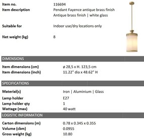 Lustra eleganta design LUX Fayence