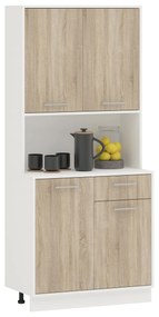 Bufet Oma, Stejar Sonoma/Alb, L 84 cm