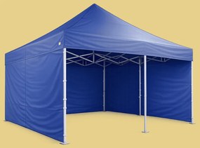 Cort pliabil 5×5 m – aluminiu hexagon profi, Albastru