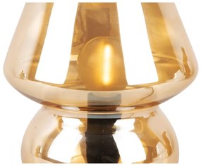 Veioză din sticlă Leitmotiv Glass, înălțime 18 cm, maro deschis