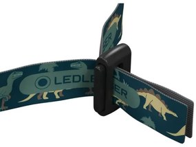 Ledlenser KIDLED4R DINO - Lanternă frontală LED pentru copii, reîncărcabilă, cu reglare a luminozității, IPX4, 40 lm, 18 h, verde