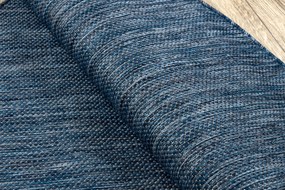 Covor SISAL SION cerc A5165A Melanj țesute plate albastru inchis