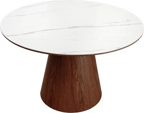 Masa rotunda, Ceramica Alba, Furnir Nuc, UNIQUE 120cm A-45144 VC