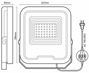 Proiector LED PROFI LED/100W/180-265V 5000K IP65