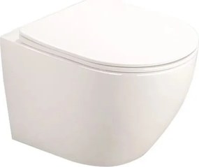 Set vas WC rimless suspendat Fluminia Alfonzo si capac softclose alb