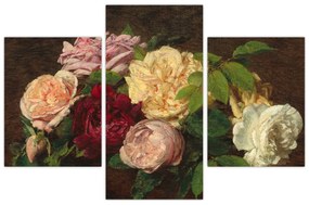 Tablou - Henri Fantin-Latour, Roses de Nice on a Table, reproducere (90x60 cm)