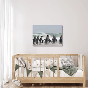 Tablou pinguini în ocean (70x50 cm)