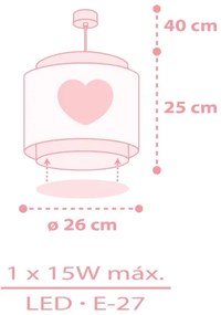 Lustră pentru copii BABY DREAMS 1xE27/15W/230V roz Dalber 76012S