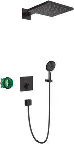 Sistem de dus incastrat Hansgrohe Raindance E 300 negru mat