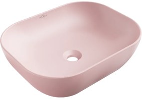 Mexen Rosa chiuvetă pe blat 50 x 40 cm, Roz mat - 21095044