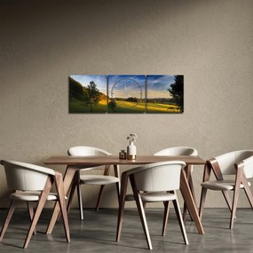 Tablou - Lunca de munte (cu ceas) (90x30 cm)
