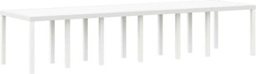 vidaXL Masă de Grădină Alb 350 x 100 x 74 cm poliratan