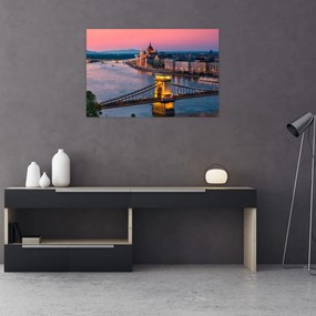 Tablou - Panorama orașului Budapesta, Ungaria (90x60 cm)