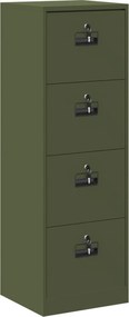 vidaXL Dulap pentru Fișiere cu raft Verde măsliniu 45,5 x 42 x 139 cm
