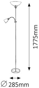 Lampadar Rabalux 4067 DIANA 1xE27/60W + E14/40W