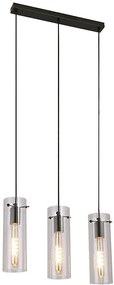 Lustra cu 3 pendule design modern Acantha negru
