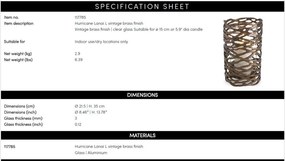 Suport pentru lumanare design LUX Hurrican Lanai L