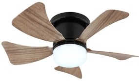 Globo 03609H - Ventilator de tavan cu LED dimabil HINES LED/10W/230V + telecomandă, maro