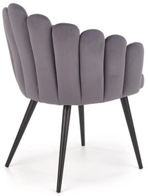 Scaun de bucaterie Yara, gri/negru