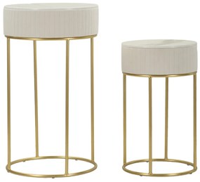 Mauro Ferretti Set De 2 Masute Inalte Cm Ø 50X90-40X68 | Aosom Romania