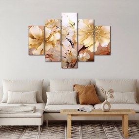 Tablou - Flori de aur (150x105 cm)