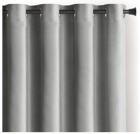 Draperie gri deschis dimout (semi-opacă) din catifea 140x270 cm Eyelets – Restilo