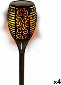 Set de lămpi-țăruși solare de grădină Aktive 51 Plastic 11 x 77,5 x 11 cm (4 Unități)